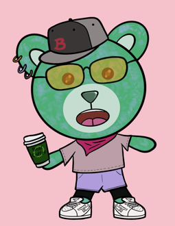 Best Polygon NFT Collection on Opensea - Jolly Teddy Party #102