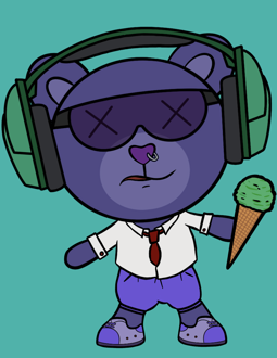 Best Polygon NFT Collection on Opensea - Jolly Teddy Party #1205