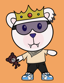 Best Polygon NFT Collection on Opensea - Jolly Teddy Party #1256