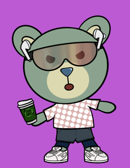 Best Polygon NFT Collection on Opensea - Jolly Teddy Party #1353