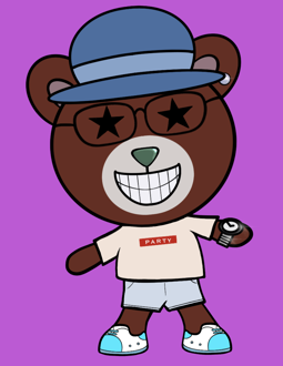 Best Polygon NFT Collection on Opensea - Jolly Teddy Party #1355