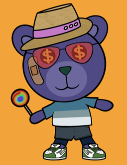 Best Polygon NFT Collection on Opensea - Jolly Teddy Party #1525