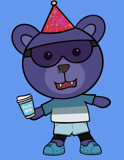 Best Polygon NFT Collection on Opensea - Jolly Teddy Party #1666