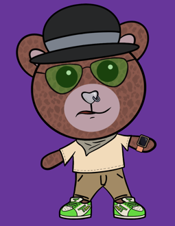 Best Polygon NFT Collection on Opensea - Jolly Teddy Party #1693