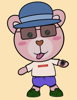 Best Polygon NFT Collection on Opensea - Jolly Teddy Party #1697