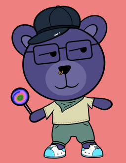 Best Polygon NFT Collection on Opensea - Jolly Teddy Party #1812