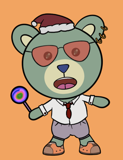 Best Polygon NFT Collection on Opensea - Jolly Teddy Party #1821