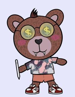 Best Polygon NFT Collection on Opensea - Jolly Teddy Party #1826