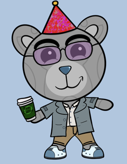 Best Polygon NFT Collection on Opensea - Jolly Teddy Party #1834