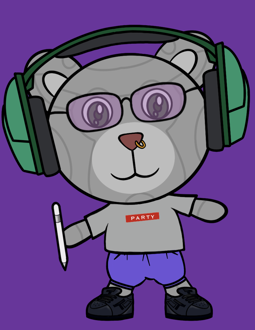 Best Polygon NFT Collection on Opensea - Jolly Teddy Party #1839