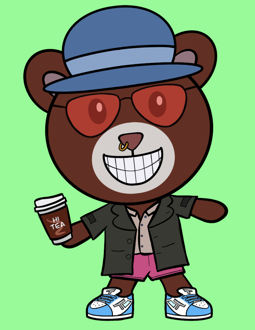Best Polygon NFT Collection on Opensea - Jolly Teddy Party #1844