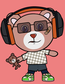 Best Polygon NFT Collection on Opensea - Jolly Teddy Party #1853