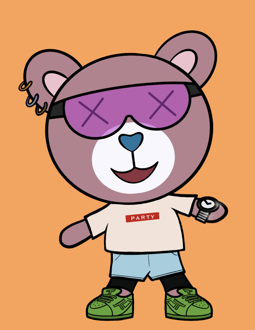 Best Polygon NFT Collection on Opensea - Jolly Teddy Party #1886
