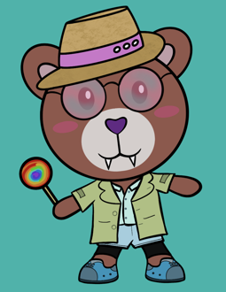 Best Polygon NFT Collection on Opensea - Jolly Teddy Party #2002