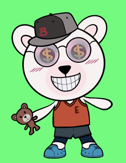 Best Polygon NFT Collection on Opensea - Jolly Teddy Party #2042