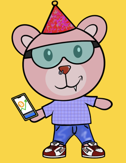 Best Polygon NFT Collection on Opensea - Jolly Teddy Party #2201