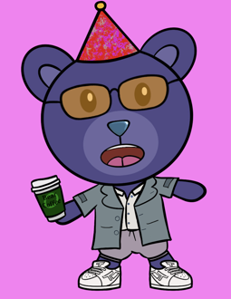 Best Polygon NFT Collection on Opensea - Jolly Teddy Party #2306