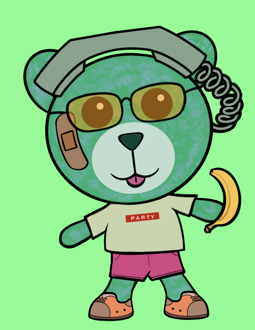 Best Polygon NFT Collection on Opensea - Jolly Teddy Party #2424