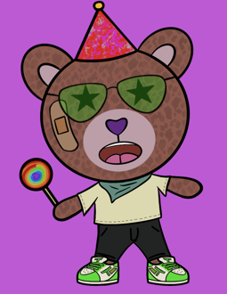Best Polygon NFT Collection on Opensea - Jolly Teddy Party #248