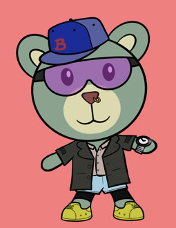 Best Polygon NFT Collection on Opensea - Jolly Teddy Party #2482