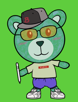 Best Polygon NFT Collection on Opensea - Jolly Teddy Party #2488