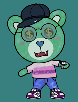 Best Polygon NFT Collection on Opensea - Jolly Teddy Party #2750