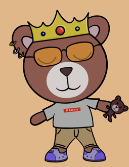 Best Polygon NFT Collection on Opensea - Jolly Teddy Party #2826