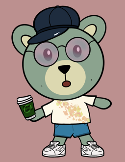 Best Polygon NFT Collection on Opensea - Jolly Teddy Party #2864