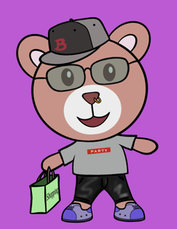Best Polygon NFT Collection on Opensea - Jolly Teddy Party #3023