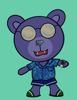 Best Polygon NFT Collection on Opensea - Jolly Teddy Party #3045
