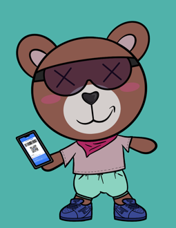 Best Polygon NFT Collection on Opensea - Jolly Teddy Party #3087