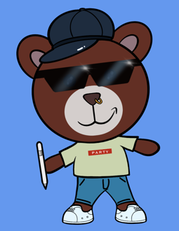 Best Polygon NFT Collection on Opensea - Jolly Teddy Party #3100