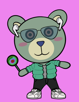 Best Polygon NFT Collection on Opensea - Jolly Teddy Party #3136