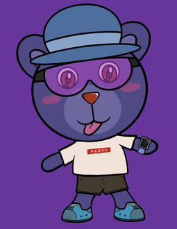 Best Polygon NFT Collection on Opensea - Jolly Teddy Party #3190
