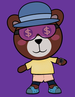 Best Polygon NFT Collection on Opensea - Jolly Teddy Party #3258
