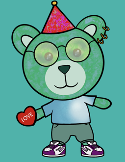 Best Polygon NFT Collection on Opensea - Jolly Teddy Party #3294
