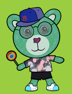 Best Polygon NFT Collection on Opensea - Jolly Teddy Party #3475