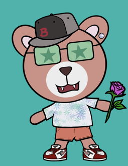 Best Polygon NFT Collection on Opensea - Jolly Teddy Party #3484