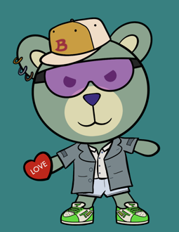 Best Polygon NFT Collection on Opensea - Jolly Teddy Party #3491