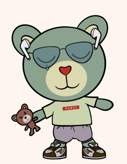 Best Polygon NFT Collection on Opensea - Jolly Teddy Party #3683