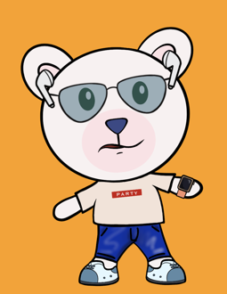 Best Polygon NFT Collection on Opensea - Jolly Teddy Party #3699