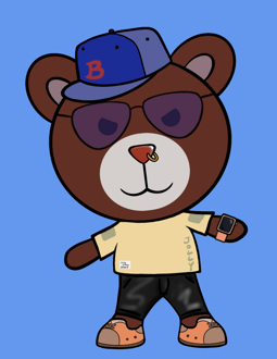 Best Polygon NFT Collection on Opensea - Jolly Teddy Party #3828