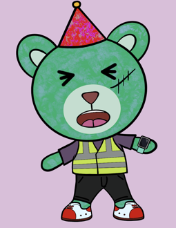 Best Polygon NFT Collection on Opensea - Jolly Teddy Party #3933