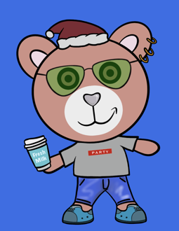 Best Polygon NFT Collection on Opensea - Jolly Teddy Party #4059