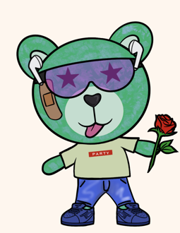 Best Polygon NFT Collection on Opensea - Jolly Teddy Party #4169