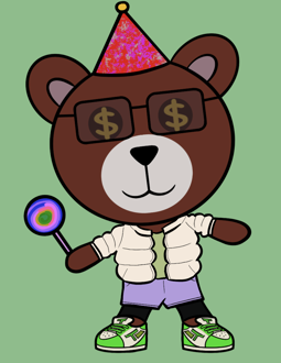 Best Polygon NFT Collection on Opensea - Jolly Teddy Party #4203