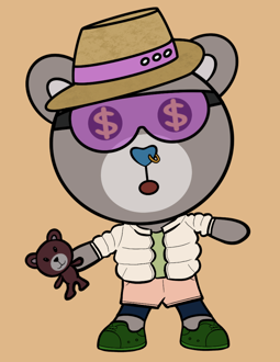 Best Polygon NFT Collection on Opensea - Jolly Teddy Party #4364
