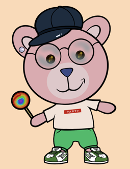 Best Polygon NFT Collection on Opensea - Jolly Teddy Party #4418