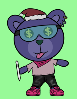 Best Polygon NFT Collection on Opensea - Jolly Teddy Party #4636