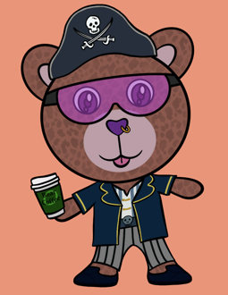 Best Polygon NFT Collection on Opensea - Jolly Teddy Party #4858